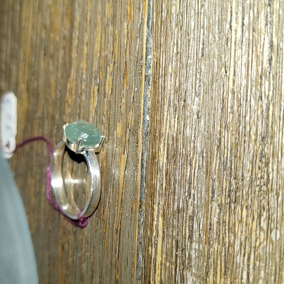 New Srerling Silver Aqua Kayanite Ring Size 7.5 - Picture 3 of 10